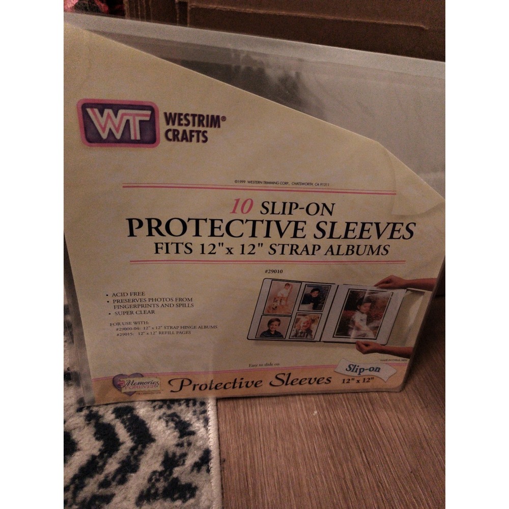 Westrim Craft Memories 10 Count Slip-On Protective Sleeves 12x12 Strap Albums